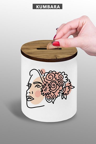 Bytwo Floral Women's Piggy Bank – 9 cm Ceramic Piggy Banks - 25cm Sizes