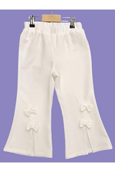 Zekids Girl's Bow Flared Trousers