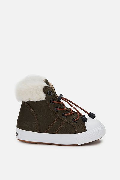 Vicco Μπότες Kuga Furry Unisex Προσχολικής Χακί