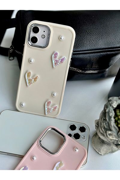 Go Aksesuar حافظة سيليكون مرنة بتصميم قلب حجري متوافقة مع هاتف Iphone 12 و12 Pro مع لعبة
