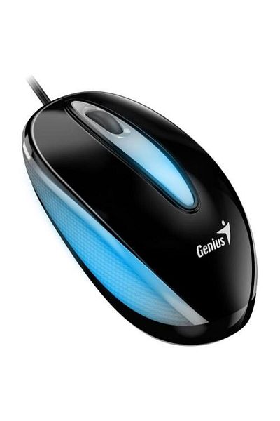 GENIUS Mouse Optic Genius DX-Mini, iluminare RGB, Cu fir, 1000 dpi (Negru)