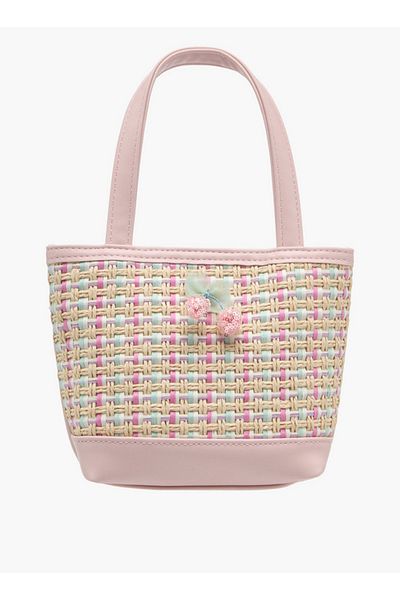 Flora Bella by Shoexpress Textured Tote Bag with Double Handle and Snap Button Closure