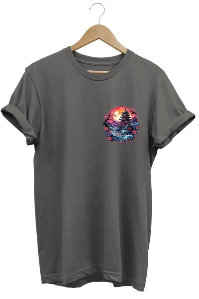 remonz Μπλουζάκι Japanese Mountain Pocket με στάμπα Oversize 100% βαμβάκι