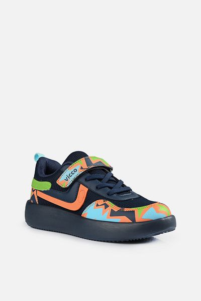 Vicco Napoli Patterned Men's Preschool Navy Blue Sneaker