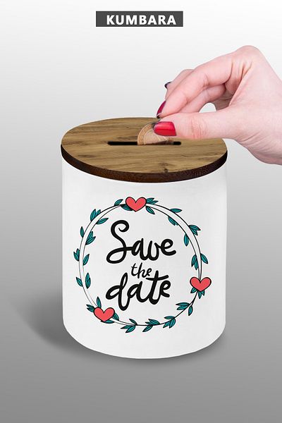 bymat Written Piggy Bank - Table Top 9cm Ceramic 25kg