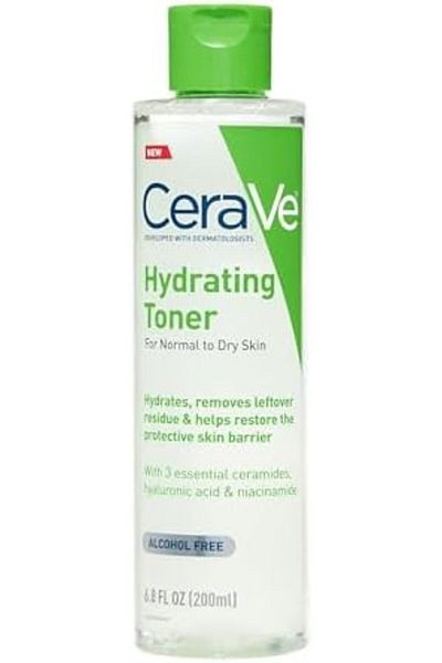 CeraVe Hydrating Toner for Face Non-Alcoholic with Hyaluronic Acid, Niacinamide, and Ceramides