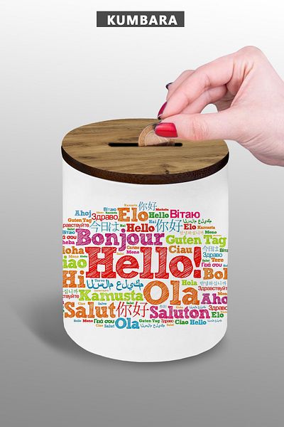 yhfoto 9 cm Ceramic Piggy Bank with Hi Design - 25cm Dimensions