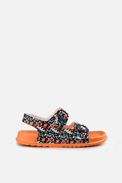 Vicco Miyu Ii Printed Boy's Orange Sandals