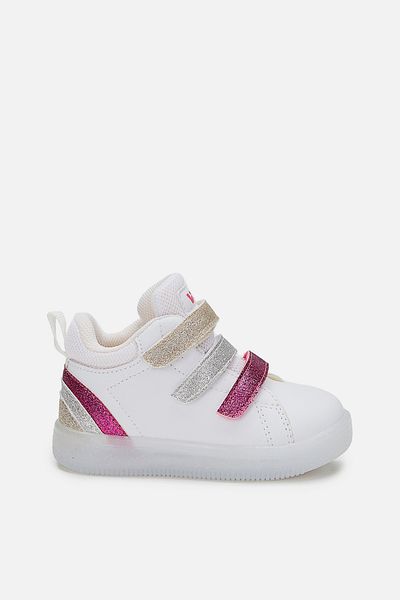 Vicco Rainbow Lighted Girls Preschool White/Fuchsia Boots