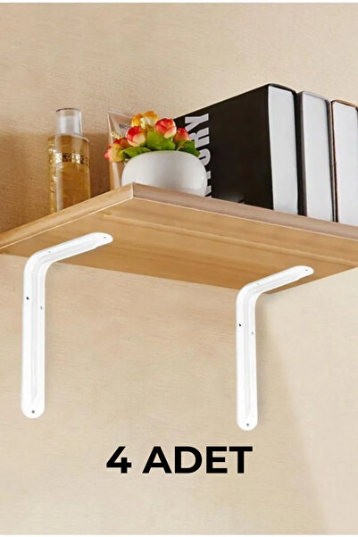 TURGUTLAR 4 ADET Raf Altı Ayak Çok Amaçlı Raf Tutucu L Demir 10x15 cm
