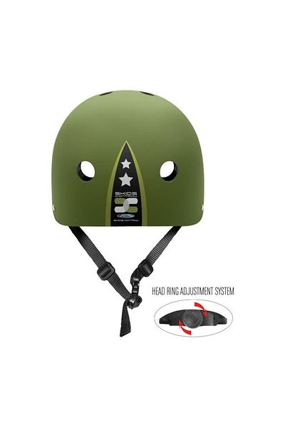Homio Protective helmet for bicycle, scooter, skateboard, 53-57 cm, black, Skids Control Military