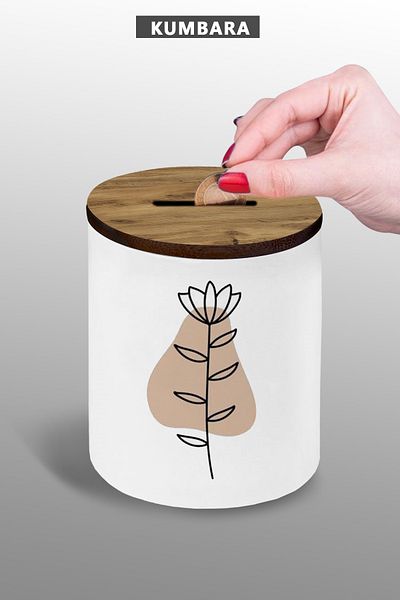 Bytwo Bohemian Drawing Soft Design Κεραμικός Κουμπαράς Μικρό Μέγεθος 9 cm 25Kg