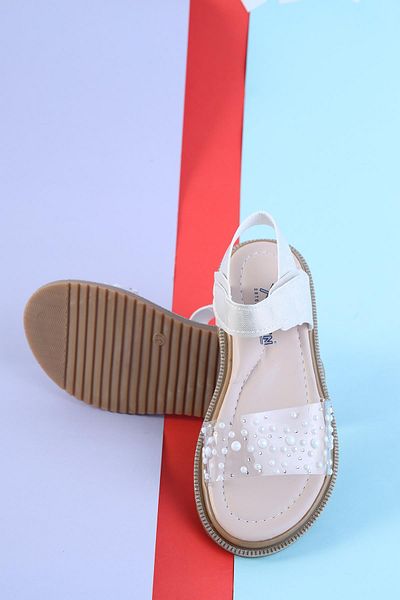 Moda Lime Girl's Velcro Flexible Sole Full Mid-Pedic Durable Wide Mold Girl's Sports Sandals Slippers