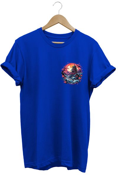 remonz Μπλουζάκι Japanese Mountain Pocket με στάμπα Oversize 100% βαμβάκι