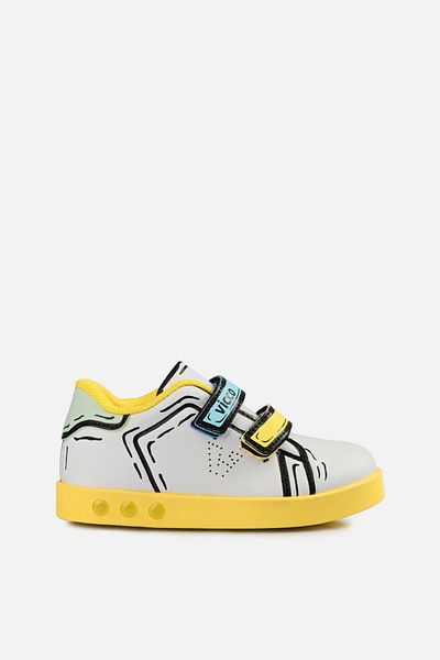Vicco Picasso Lighted Unisex Baby White/Yellow Sneaker
