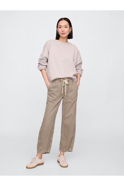 GAP Kadın Bej Straight Jean Pantolon