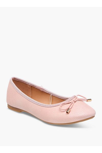 Flora Bella by Shoexpress Bow Accent Slip-On Ballerina Shoes