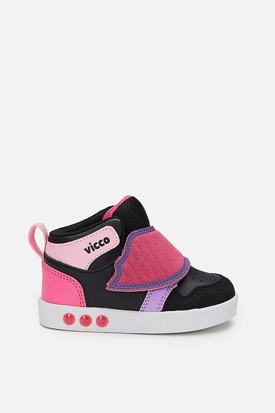 Vicco Ufo Lighted Girl First Step Black/Fuchsia Boots