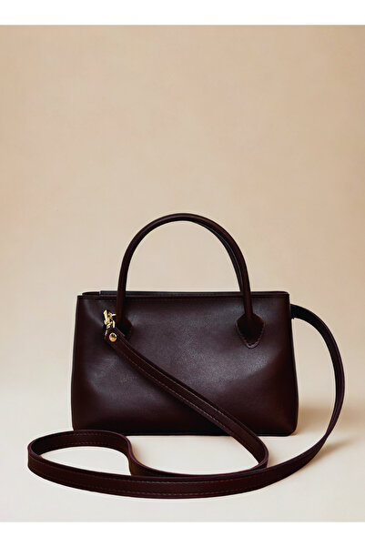 fular & bags Geantă de mână și de umăr tip baguette, cu fermoar, cu mâner lun...