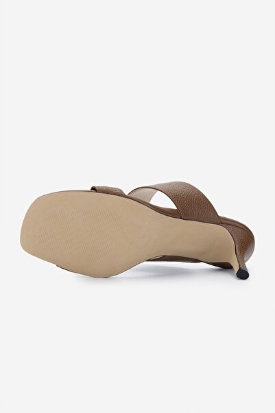 Valmenti Γυναικείες παντόφλες με τακούνι από γνήσιο δέρμα