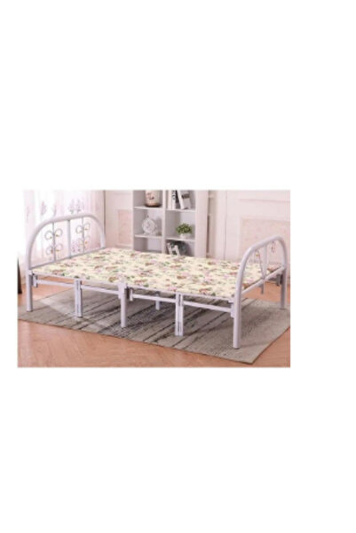 ROYAL ROSE Comfortable and portable folding metal single bed suitable for tight spaces, 190 x 90 x 70 cm