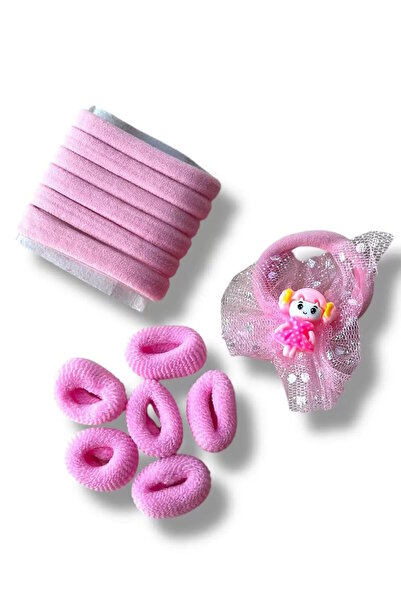 CAŞ DEKORASYON Set de catarame pentru copii cu geanta de culoare roz