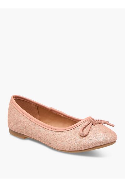 Flora Bella by Shoexpress Bow Accent Slip-On Ballerina Shoes
