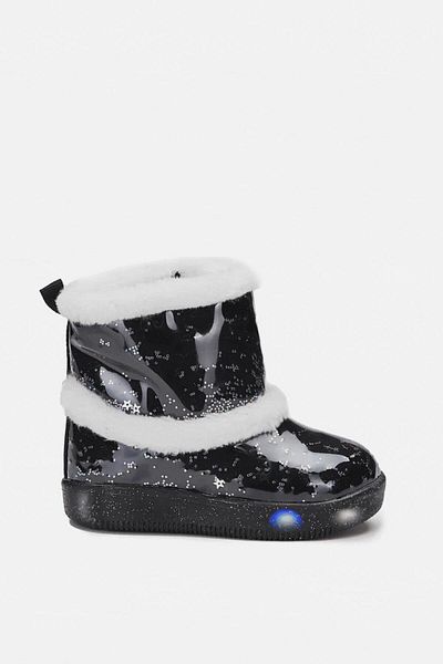 Vicco Comet Lighted Baby Girl Black Boots