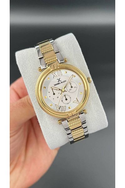 Daniel Klein Women Wrist Watch Gold Silver Color 3 Atm Waterproof