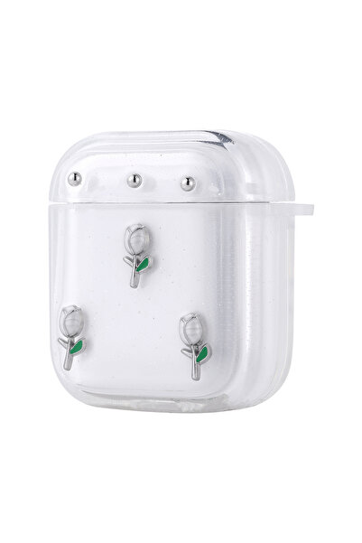 Ahlttiba حافظة شفافة لامعة متوافقة مع Airbag 44 Airbag Design لسماعات Apple A...
