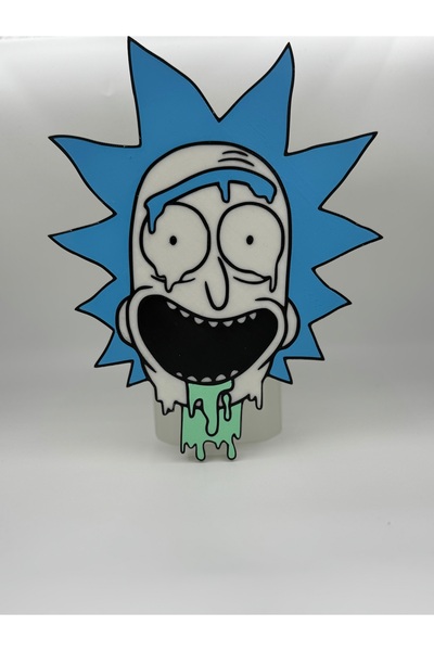 REJOY Rick And Morty Duvar Tabelası-Gamer Odası Dekor Ürünü
