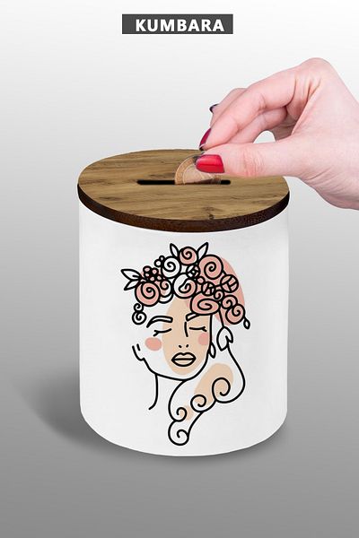 Bytwo Women's Design Piggy Bank from the Republic - 9 cm Ceramic - 250 Grams
