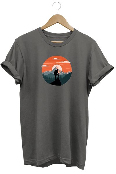 remonz Μπλουζάκι Mountaineer Hiking Printed Oversize 100% Βαμβάκι