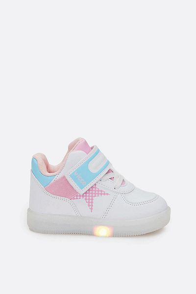Vicco Magic Lighted Baby Girl White/Pink Boots