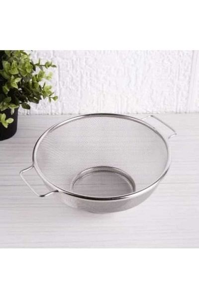 ÇEÇEN HOME Kitchen Stainless Steel Pot with Handle Strainer Colander (24 cm)