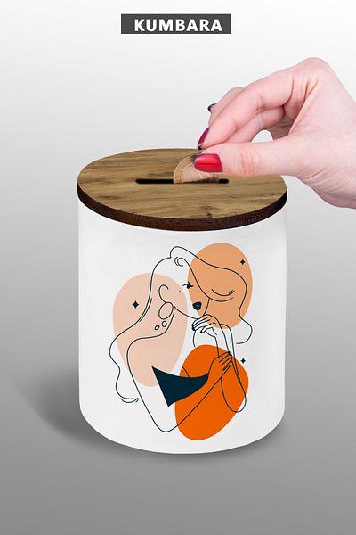 yhfoto 9 cm Ceramic Piggy Bank with Elegant Women Design Small Size Table Top 25Kb128
