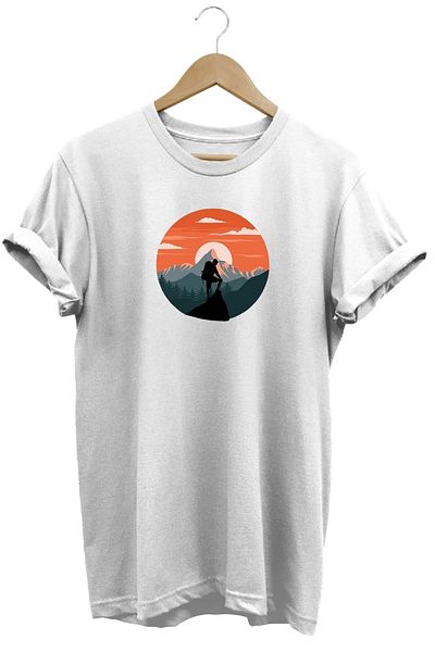 remonz Μπλουζάκι Mountaineer Hiking Printed Oversize 100% Βαμβάκι