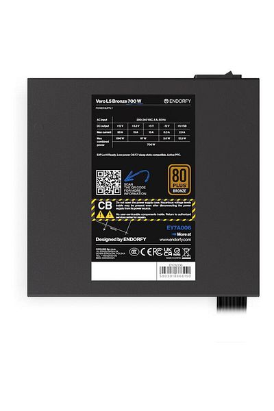 Endorfy Endorfy Vero L5 Bronze 700W Power Supply, 80 Plus Bronze, 120mm PWM Fan