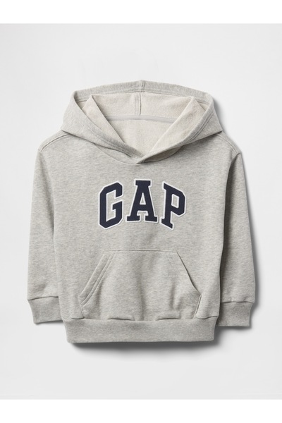 GAP Baby Boy Gray Logo Relaxed Terry Cloth Sweatshirt