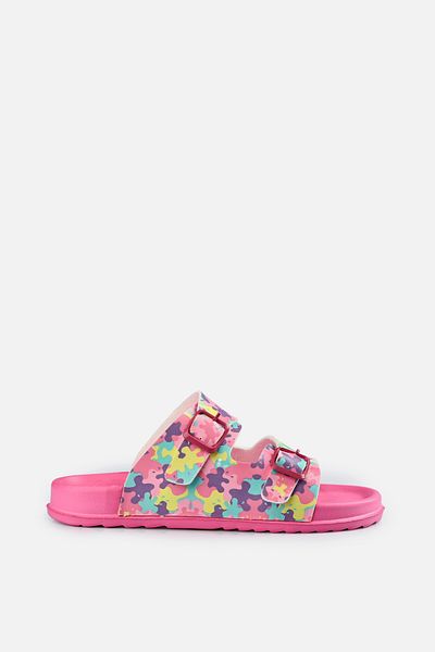 Vicco Gibli Ii Printed Girl's Fuchsia Slippers