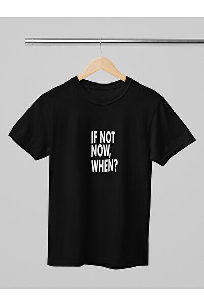 Butik النساء/الرجال 100% قطن إذا لم يكن الآن، متى؟ تي شيرت بأكمام قصيرة ورقبة...