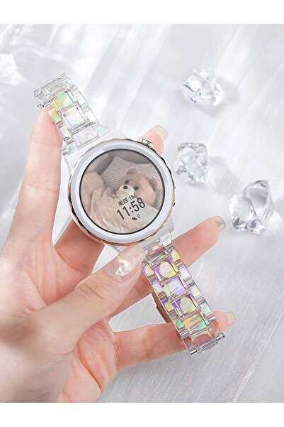 Alstrap Huawei Watch Gt2/Gt3 Uyumlu 42 mm Şeffaf Hologram Ayarlanabilir Kordo...
