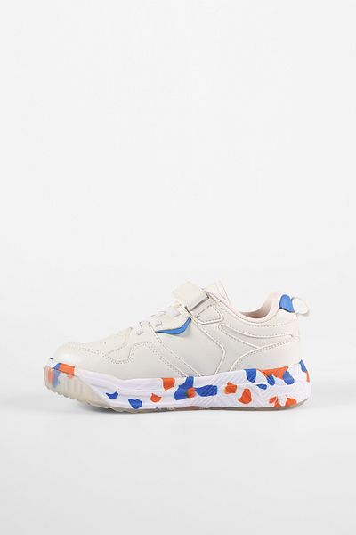 Vicco Monaco Lightweight Boy's White/Sax Blue Sneaker