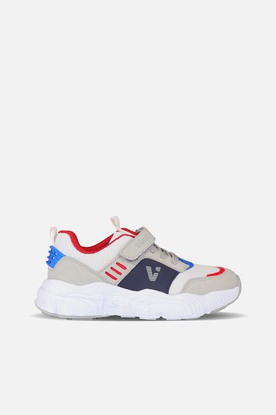 Vicco Kong Lightweight Boy's White/Sax Blue Sports Shoes