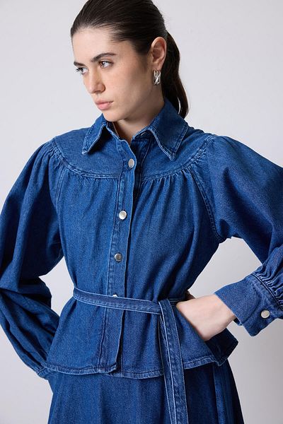Touché Privé Denim Jacket Skirt Set