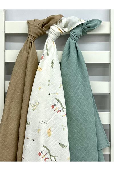 Sahra İpek Organic Cotton Muslin Blanket & Muslin Baby Blanket 90 cm X 90 cm
