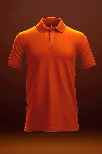 FEEL STYLE Tricou cu guler polo cu nasturi din bumbac pentru bărbați
