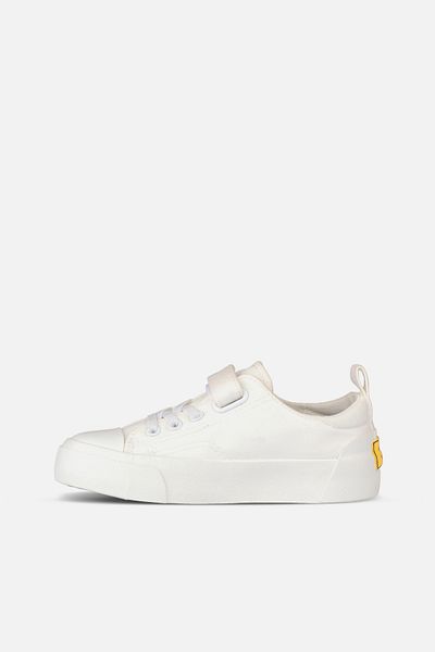 Vicco Lee Basic Unisex Kids White Sports Shoes