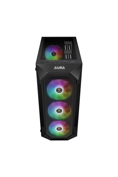 gamdias Carcasa Gamdias Aura GC1 Elite aRGB, Middle Tower, sticla securizata (Negru)