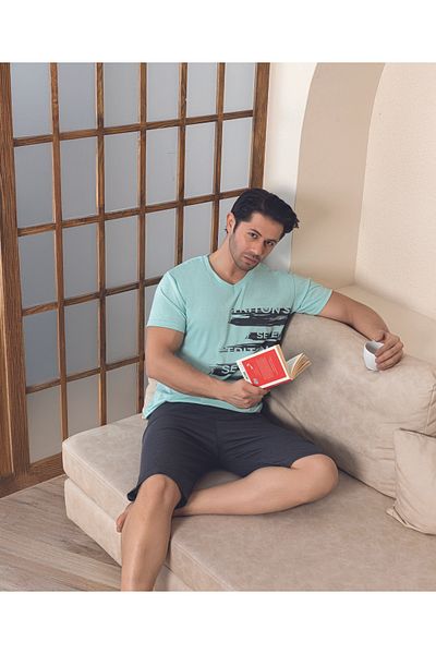 Ayans Pijama Χτενισμένο βαμβακερό (μονό ζέρσεϊ) Σετ πιτζάμες Capri